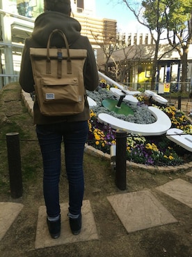 「ROOTOTE（ルートート）のアイテム（バッグ）」を使った、ROOTOTE  STAFFさん（レディース・160cm）の冬コーディネート