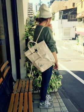 「ROOTOTE（ルートート）のアイテム」を使った、ROOTOTE  STAFFさん（レディース・162cm）の秋コーディネート