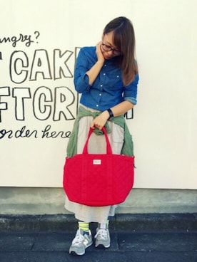 「ROOTOTE（ルートート）のアイテム」を使った、ROOTOTE  STAFFさん（レディース・160cm）の秋コーディネート