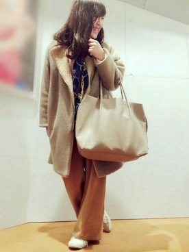 「ROOTOTE（ルートート）のアイテム」を使った、ROOTOTE  STAFFさん（レディース・160cm）の冬コーディネート