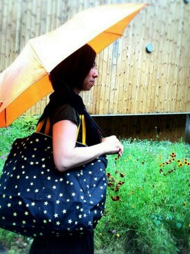 「アイテム（エコバッグ/サブバッグ）」を使った、ROOTOTE  STAFFさん（レディース・160cm）の夏コーディネート