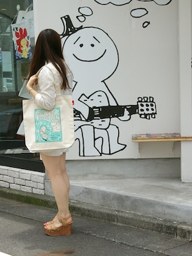 「ROOTOTE（ルートート）のアイテム」を使った、ROOTOTE  STAFFさん（レディース・152cm）の夏コーディネート