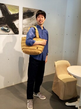 「ROOTOTE（ルートート）のアイテム」を使った、ROOTOTE  STAFFさん（メンズ・177cm）の秋コーディネート