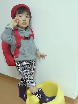 「BEAMS（ビームス）のアイテム（シューズ）」を使った、yuzumamaさん（キッズ・90cm）の春コーディネート