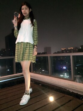 「CONVERSE（コンバース）のCONVERSE コンバース ジャック パーセル / JACK PURCEL（スニーカー）」を使った、林娜君さん（レディース・170cm）の冬コーディネート