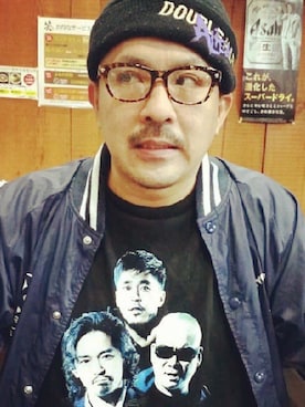 「DOUBLE HARD（ダブルハード）のアイテム（帽子）」を使った、ホリオさん（メンズ・163cm）の冬コーディネート