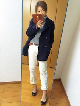 「アイテム（ピーコート）」を使った、ohziroさん（レディース・153cm・30代）の冬コーディネート