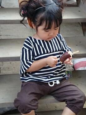 きのこDAKARAさん（キッズ・90cm）の秋コーディネート