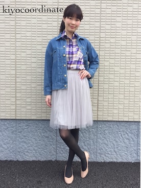 「model」｜北澤 希世子さん（レディース・165cm）の春コーディネート