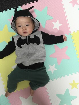 「アイテム（ママ＆ベビー、グリーン系）」を使った、Ｋ×Ｓ˙ᵕ˙♡さん（キッズ・70cm）の秋コーディネート