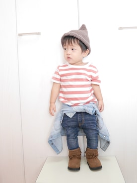 「ちびウォーリーし隊。」｜Ｋ×Ｓ˙ᵕ˙♡さん（キッズ・70cm）の秋コーディネート