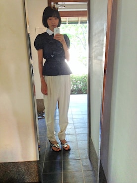 「MARC JACOBS（マークジェイコブス）のアイテム（パンプス）」を使った、FUSAKOさん（レディース・163cm）の夏コーディネート