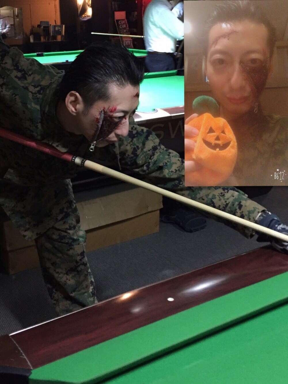 「ハロウィン、Trick or Treat、halloween、ハロウィンコーデ、ゾンビ、zombie、halloweenmakeup、ハロウィンメイク、特殊メイク、WERE HALLOWEEN 2016」｜「キースアンディのアイテム（その他、ピンク系）」を使った、yozoさん（メンズ・174cm）の秋コーディネートの1枚目の写真