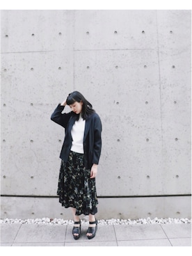 松本ゆりなさん（レディース・158cm）の春コーディネート