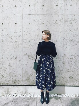 松本ゆりなさん（レディース・158cm）の秋コーディネート