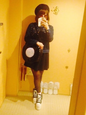 「厚底」｜あいちゃんさん（レディース・156cm）の冬コーディネート