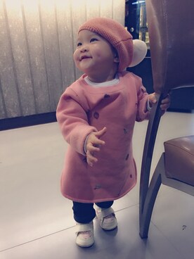 「LOVFEE（ラッフィ）のアイテム」を使った、Mini CC Lifeさん（キッズ・70cm）の冬コーディネート