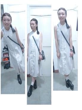 「INITIALS（イニシャルズ）のアイテム（ワンピース/ドレス）」を使った、_lwy_さん（レディース・157cm）の夏コーディネート