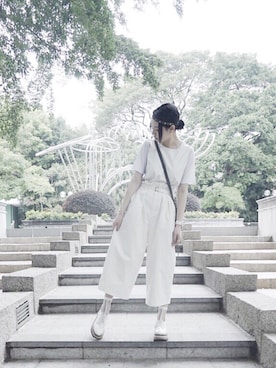 「white pants」｜_lwy_さん（レディース・158cm）の春コーディネート