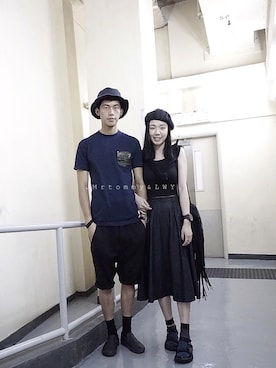 「INITIALS（イニシャルズ）のアイテム」を使った、_lwy_さん（レディース・158cm）の夏コーディネート