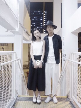 「INITIALS（イニシャルズ）のアイテム」を使った、_lwy_さん（レディース・158cm）の冬コーディネート