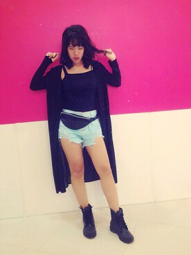 「NET（ネット）のアイテム（ピーコート）」を使った、Yommi Chen🇹🇼さん（レディース・167cm）の秋コーディネート