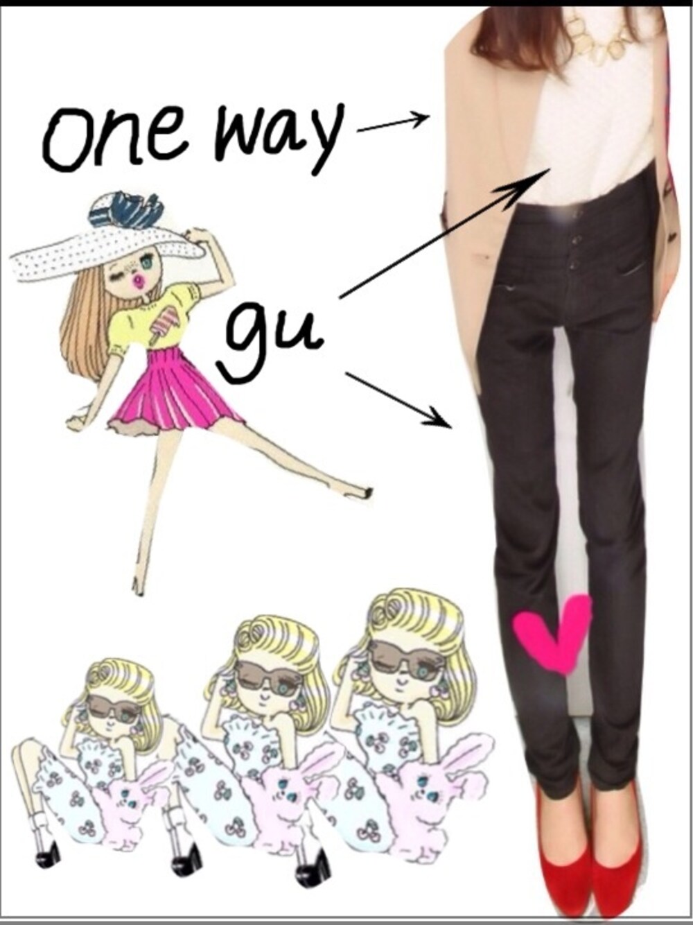 「シンプル、one way、GU」｜「one wayのアイテム（テーラードジャケット、ベージュ系）」を使った、nanakaさん（レディース・165cm）の冬コーディネートの1枚目の写真