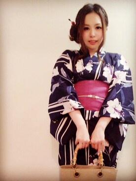 「花火」｜「アイテム（ワンピース/ドレス）」を使った、unipoさん（レディース・158cm）の夏コーディネート