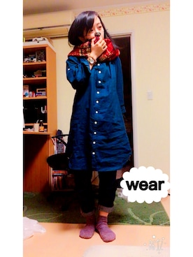 「Pepe（ペペ）のアイテム」を使った、MIYUさん（レディース・155cm）の秋コーディネート