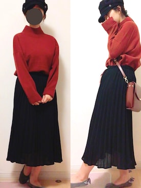 「ショッピング」｜「アイテム（キャスケット）」を使った、MIYUさん（レディース・155cm）の秋コーディネート