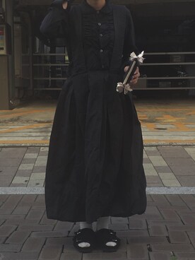 「tricot COMME des GARCONS（トリココムデギャルソン）のアイテム（ワンピース）」を使った、Pさん（レディース・153cm）の秋コーディネート