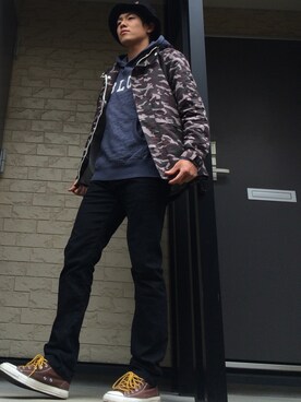 「RAGEBLUE（レイジブルー）のアイテム（マウンテンパーカー）」を使った、Sports Manさん（メンズ・172cm）の秋コーディネート