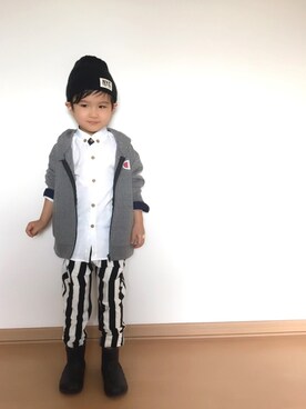 「息子」｜「アイテム（ブーツ）」を使った、Yuitoさん（キッズ・110cm）の春コーディネート