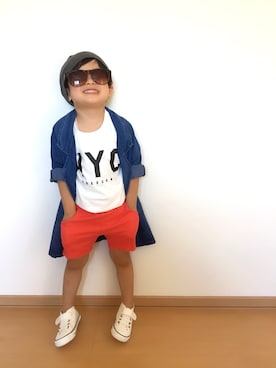 「息子」｜「アイテム（デニムジャケット）」を使った、Yuitoさん（キッズ・110cm）の春コーディネート