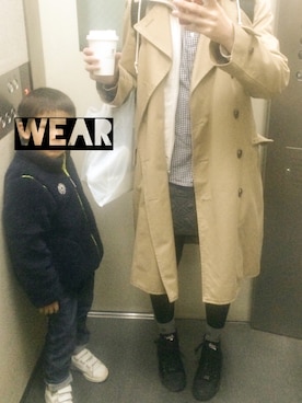 「Lee（リー）のアイテム（パンツ）」を使った、マイコさん（レディース・158cm）の春コーディネート