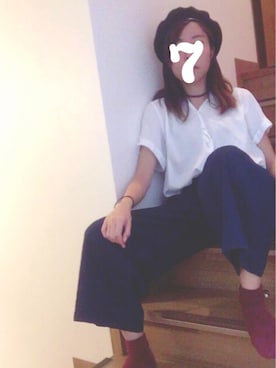 「ANAP（アナップ）のアイテム（ハンチング/ベレー帽）」を使った、なーなー( 　'-' )さん（レディース・163cm）の秋コーディネート