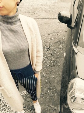 「Radiate（ラディエイト）のアイテム（パンツ）」を使った、uiさん（レディース・164cm）の秋コーディネート