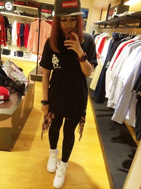 「CHROME HEARTS（クロムハーツ）のアイテム（タイツ/ストッキング）」を使った、珊珊💖さん（レディース・154cm）の春コーディネート