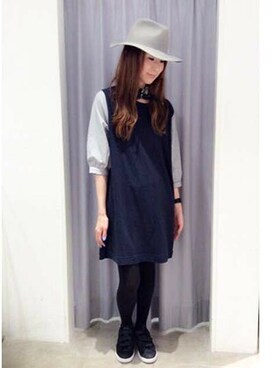 「ハットコーデ」｜PUAL CE CINさん（レディース・160cm）の春コーディネート