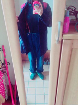 「RNA（アールエヌエー）のアイテム（つなぎ/オールインワン）」を使った、よ し だ ⍥⃝さん（レディース・160cm）の冬コーディネート