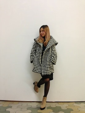 「NOMINE（ノミネ）のアイテム（その他アウター）」を使った、AYAさん（レディース・160cm）の冬コーディネート