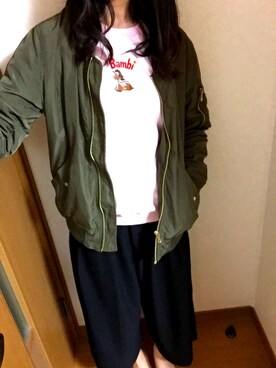 「partyのアイテム（スウェット、ピンク系）」を使った、haruさん（レディース・167cm）の春コーディネート