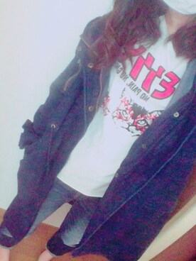 「WORLD WIDE LOVE!（ワールドワイドラブ）のアイテム（Tシャツ/カットソー、ホワイト系）」を使った、haruさん（レディース・167cm）の春コーディネート