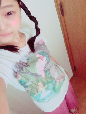 「SPINNS（スピンズ）のアイテム（その他パンツ、ピンク系）」を使った、haruさん（レディース・167cm）の春コーディネート