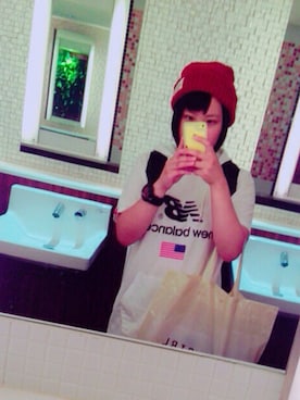 「お買い物」｜「アイテム（アナログ腕時計）」を使った、ちゃんはるさん（レディース・152cm）の夏コーディネート