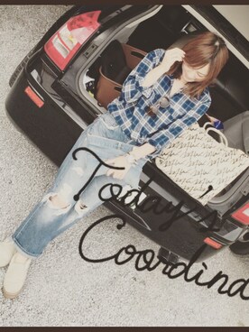 「Cher Shore（シェルショア）のアイテム」を使った、satoさん（レディース・163cm）の夏コーディネート