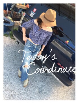 「Cher Shore（シェルショア）のアイテム」を使った、satoさん（レディース・163cm）の夏コーディネート