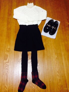 まゆみたべこさん（レディース・154cm）の秋コーディネート