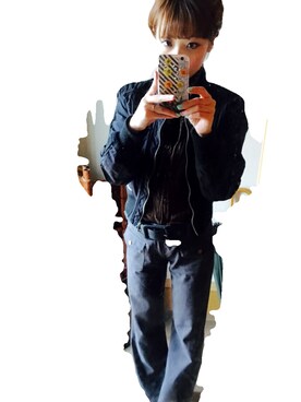 「Abercrombie&Fitch（アバークロンビーアンドフィッチ）のアイテム（ミリタリージャケット）」を使った、凛さん（レディース・155cm）の春コーディネート
