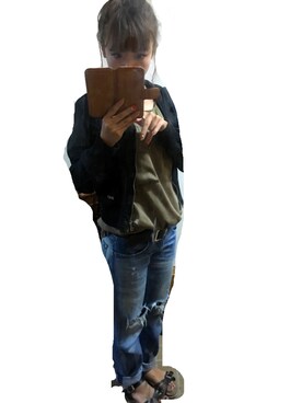 「Abercrombie&Fitch（アバークロンビーアンドフィッチ）のアイテム（ミリタリージャケット）」を使った、凛さん（レディース・153cm）の秋コーディネート